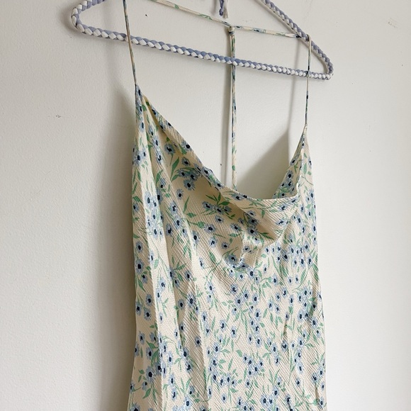 Zara Floral Cowl Neck Spaghetti Strap Slip Dress | Size Large - Picture 3 of 6